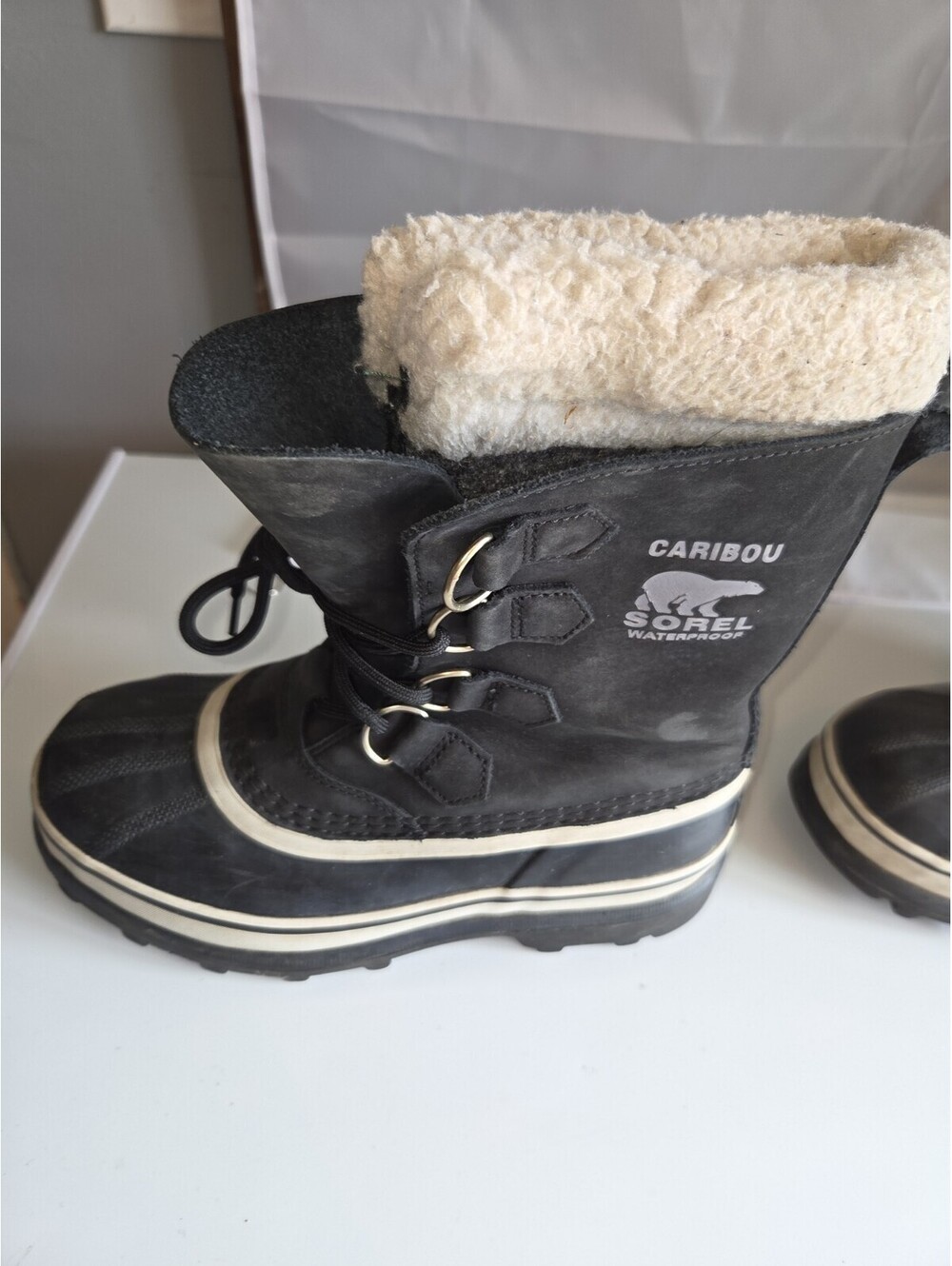 SOREL Caribou WP Men's 7 Black Waterproof -40 Degree Snow Boots SB2